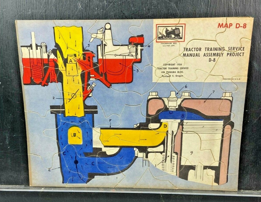 Vintage 1954 Tractor Training Service Project Jigsaw Puzzle 11