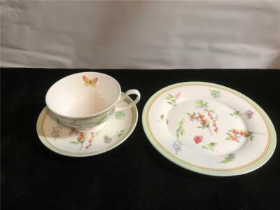 Maxwell Williams 3 Piece Set Butterfly Garden w/ Box Plate Cup Saucer
