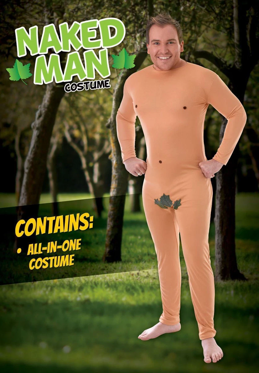 Naked Man Novelty Fancy Dress Adult Costume Halloween Party Comedy Leaf |  eBay