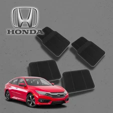 For All Honda Full coverage 4pc car floor mats Heavy Duty Black