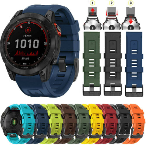 Silikon Uhrenband Armband für Garmin Fenix 7 7X Solar 6 6X Pro 5 5X 3 HR Epix 2 - Bild 1 von 57