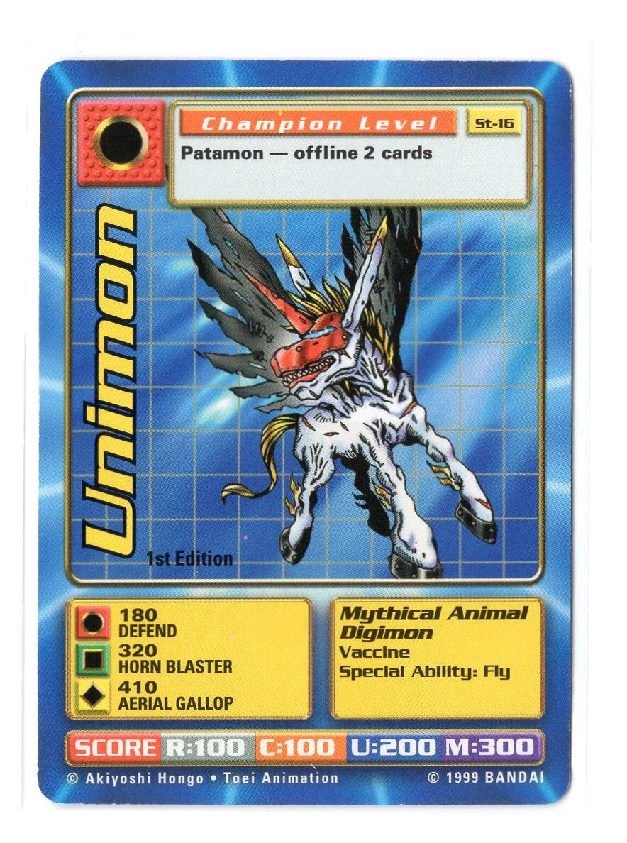MULTI LIST SELECTION OF 1st EDITION DIGIMON TCG/CCG SINGLE CARDS