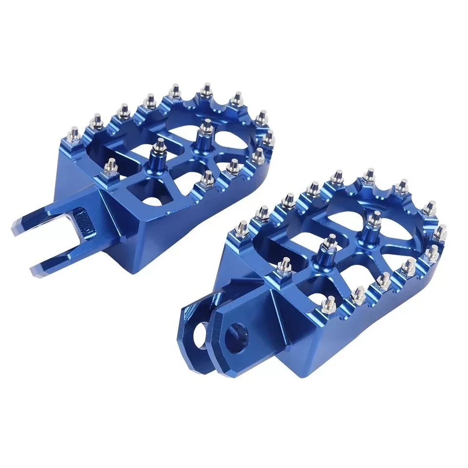 BLUE Foot Pegs Footrest For Suzuki RM125 RM250 RMX250 DRZ400 DRZ400S DRZ400SM Foto 2 de 3