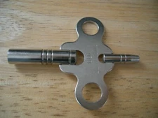 Vintage Double Ended Clock Winding Key Swiss Made 400