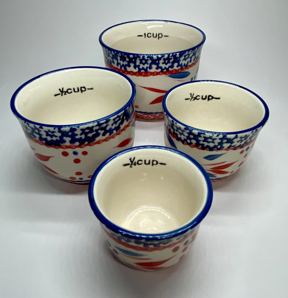 Set Of 4 Temp-Tations OLD WORLD FIREWORKFETTI Measuring Cups PLUS BONUS Spoons - Image 2 of 4