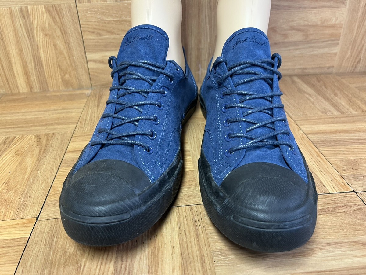 RARE🔥 Converse Jack Purcell Navy Blue Black Sole Sneakers