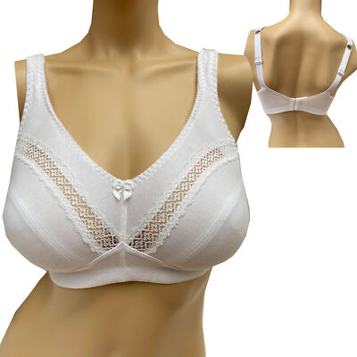 SASSA Damen Bügelloser BH 10889 Einfarbig Größe wählbar Weiß NEU