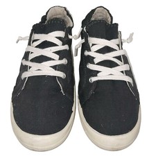 Torrid Sneaker Athletic CD Womens Sz 11 Black Slip On Flat Lace Tie Tennis Shoes