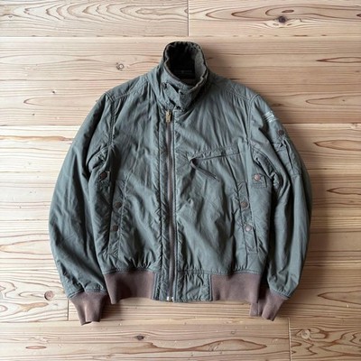STONE ISLAND Denims 08AW Flight Jacket Khaki Canvas Size Medium Used Japan 4F