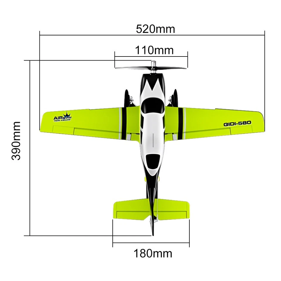 9IMOD 580(SR22) RC Segelflugzeug Bürstenloses 4CH EPP mit automatischer Balance - Bild 4 von 4