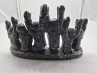 Vintage Brutalist Cast Metal Hannukah Menorah by Ellen Lord Judaica — photo 7