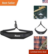 Soft Saxophone Neck Strap &ndash; Padded Neoprene Strap with Swivel Hook for Alto &...