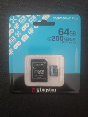 Kingston Technology Canvas Go! Plus 64GB microSDXC Memory Card with SD Adapter