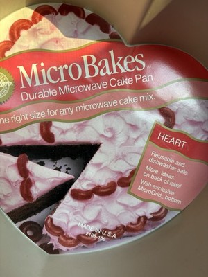 Vintage Wilton MicroBakes heart Microwave Cake Pan Mold 1989