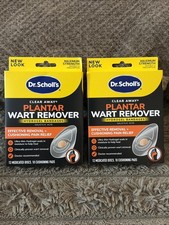 2x DR. SCHOLL'S CLEAR AWAY PLANTAR WART REMOVER DISCS PADS EXP 05/27