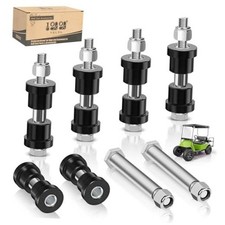 Golf Cart Rear Spring Bushing Kit with 12 Bushings 6 Metal Spacers Black 