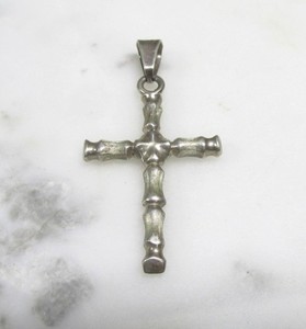 Large Taxco Sterling Silver Dangle Cross Pendant ~ 17.3grams ~ 4-E371