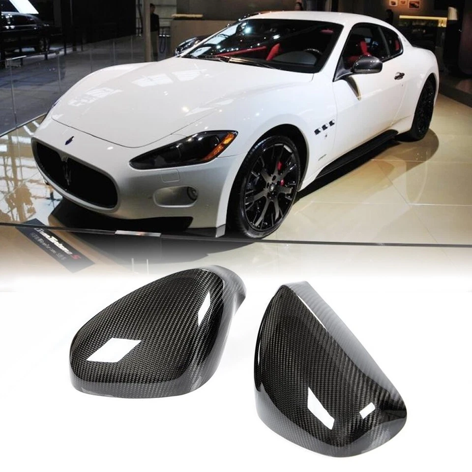 Cubierta de espejo lateral de fibra de carbono seca para Maserati GranCabrio GranTurismo GTS 08-20 Foto 3 de 4