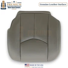 2003-2006 Fits GMC Yukon Genuine Leather Driver Bottom Seat Cover Pewter Gray