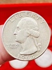 1964 D Washington Quarter, 90% Silver, Last Silver Quarter Issue