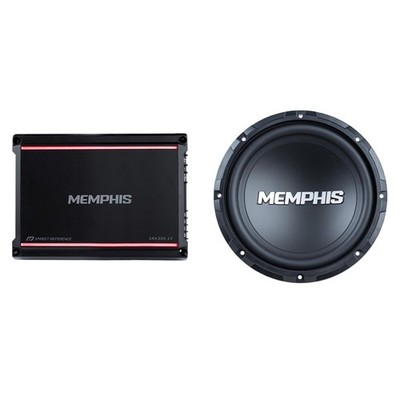 Memphis Audio SRX300.1V Mono 2-Ohm 300 Watt with SRX1044V 10'' Street Referenc...