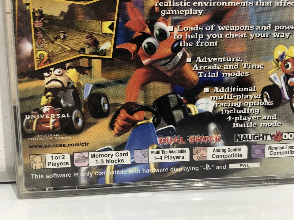 CTR Crash Team Racing - PlayStation (PS1, 1999 PAL) Complete CIB - GC - Manual - Image 3 of 4