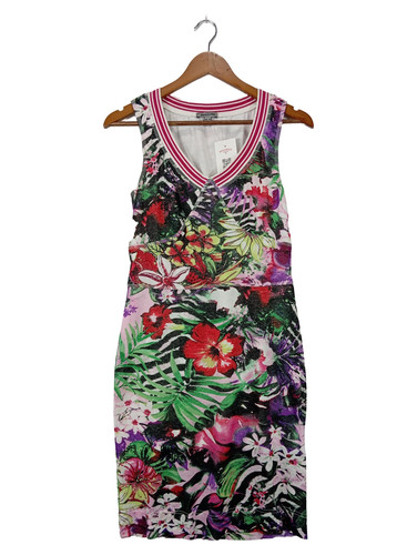 BANDOLERA Abito Estivo Donna Bunt Floreale Tropicale (IT 40, EU 36)