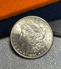 (#100644). Morgan Dollar: 1881 S unc+  super luster.