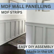 MDF Shaker Panelling Strips Wall Paintable Kit Shaker 10, 15, 20, 25, 30 Pack