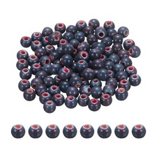 100Pcs 6mm Round Ceramic Porcelain Beads, Blue Purple