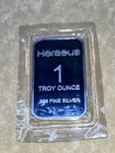 HERAEUS 1 TROY OUNCE.999 FINE SILVER BAR SEALED NEVER OPENED