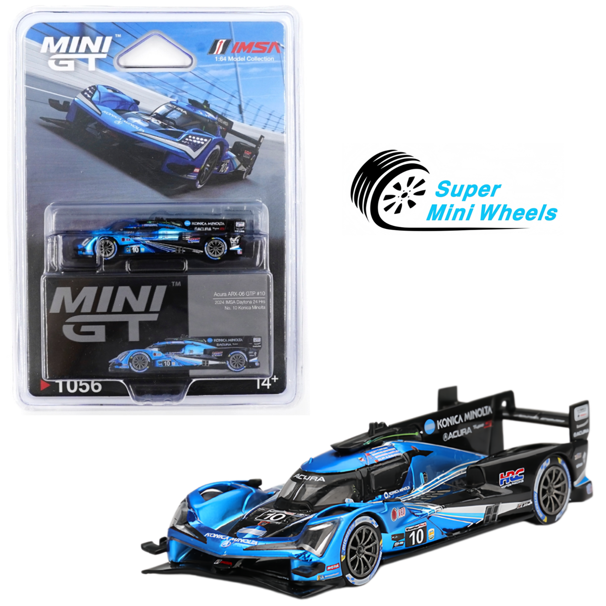 ARIUS GRAN CARRERA SPECIAL サドル Mini GT 1:64 Acura ARX-06 GTP #10 Wayne Taylor Racing & Andretti