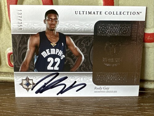 2006-07 Ultimate Collection Rookies /350 Rudy Gay #214 Rookie On Card Auto RC