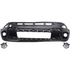 5XB57LXHAA, 68256470AA CAPA Bumper Covers Fascias Set of 3 Front Lower for Jeep