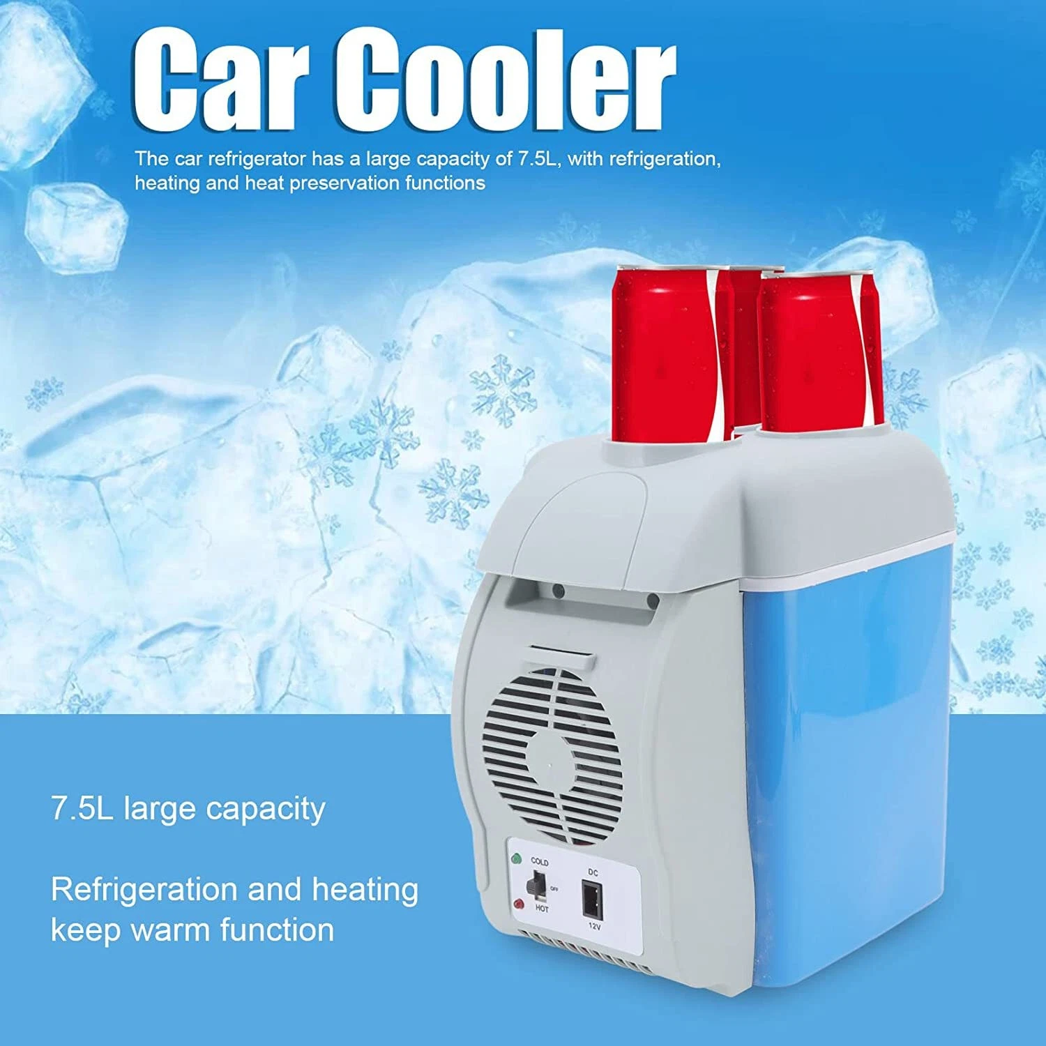 7.5L Car Refrigerator And Warmer Portable Cooler 12V Travel Food Beverage Saver
Opens in a new windo