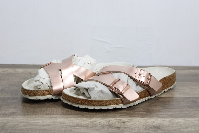Birkenstock Yao Rosa Gold Women's Sandals Size 10N {FA-1513]