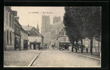 Old postcard Corbie, Rue Hersent 