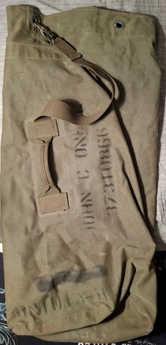 Vintage Army Duffle Bag In Collectible Military Surplus Bags