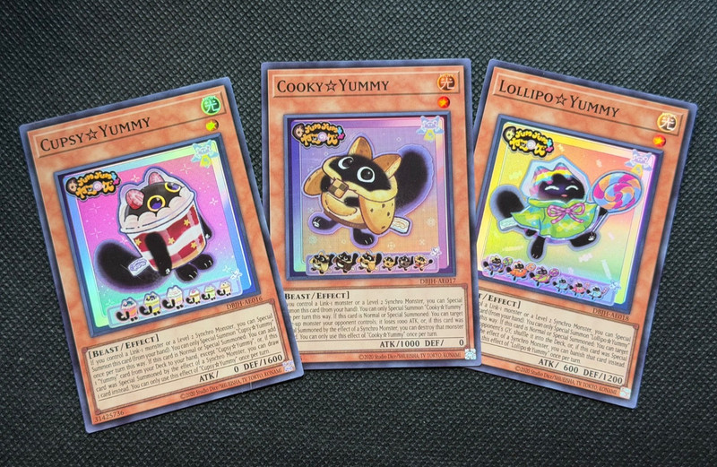 Yummy Set (3 Cards) - Cupsy / Cooky / Lollipo - Super Rare DBJH NM AE Yu-Gi-Oh!