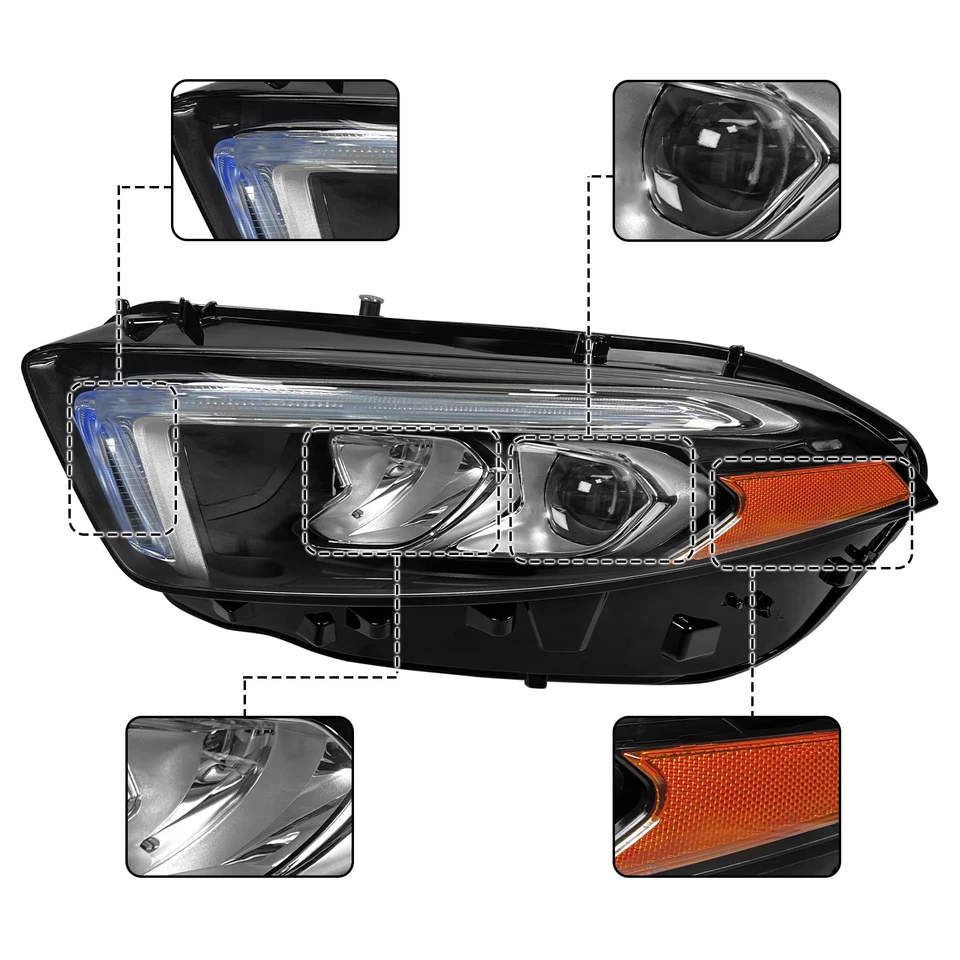LED Headlight For 2019 2020 2021 2022 Mercedes Benz W177 A Class Left Driver Foto 3 de 4