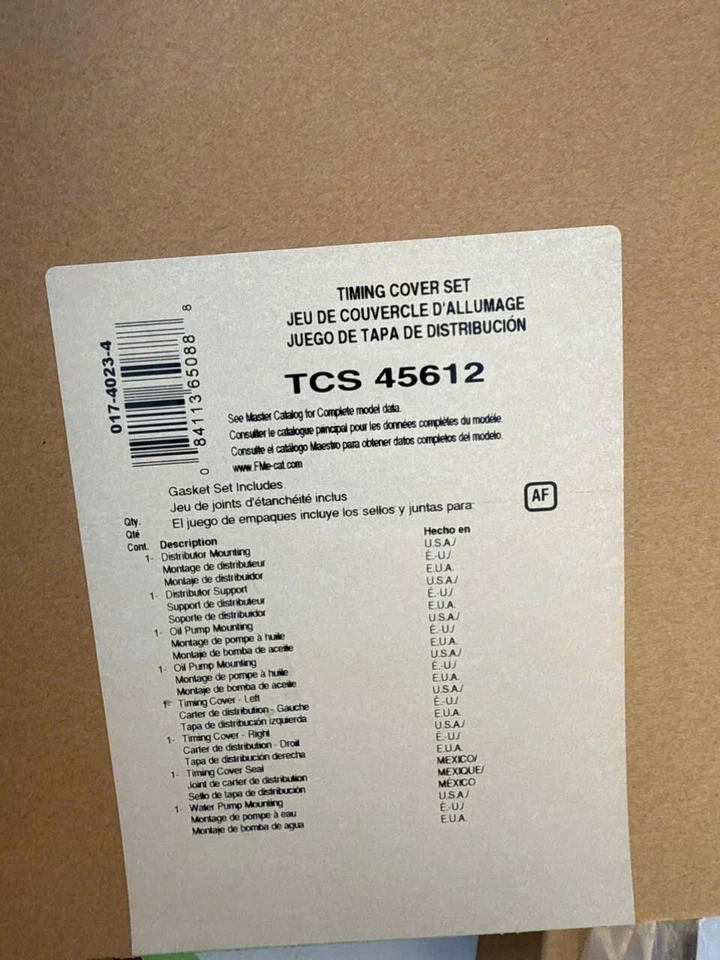 Juego de juntas de cubierta de distribución TCS 45612 Felpro para camioneta de carrocería dura Nissan D21 Van 720 Foto 2 de 2