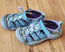 KEEN Youth Newport H2 Trekking Waterproof Sandal Youth sz 1 Purple / Green