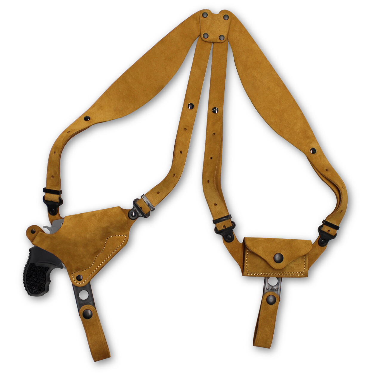 Suede Shoulder Holster Fits, Taurus PT85 38 Special 2