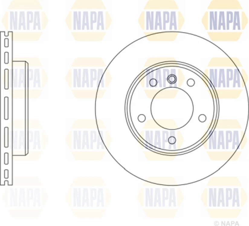 Disco de freno delantero NAPA compatible con BMW Serie 3 1991-2007 Z4 2003-2009 Z3 1996-2002 Foto 2 de 2