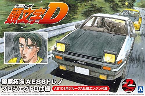 Aoshima Initial D No.1 Takumi Fujiwara AE86 Trueno Project D 1/24 Plastic Model
