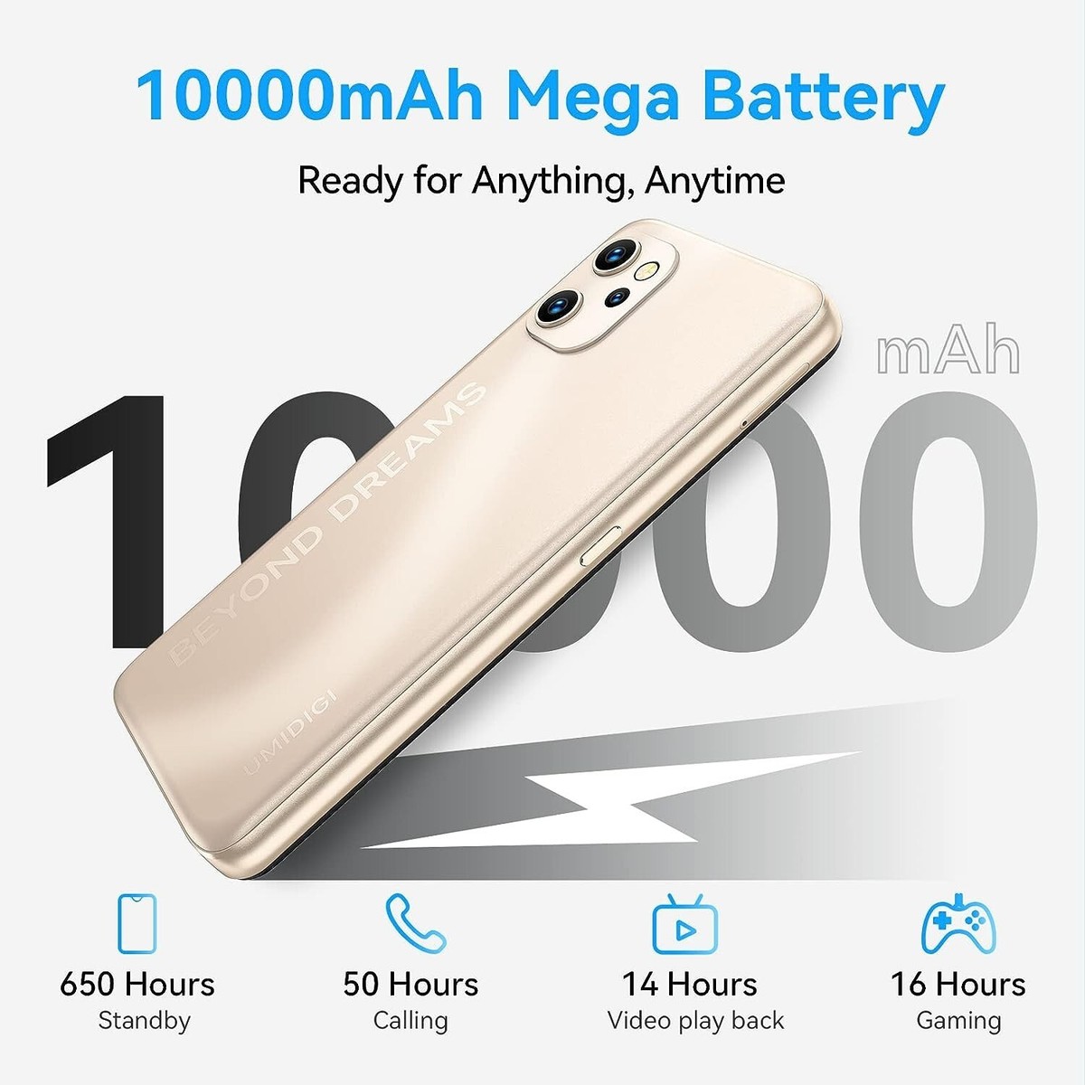 UMIDIGI Power 7 Max 6+128GB Smartphone Unisoc T610 6.7