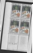 1965 BLOC De 4 coin numéroté reboisement   N° 1460  neuf **