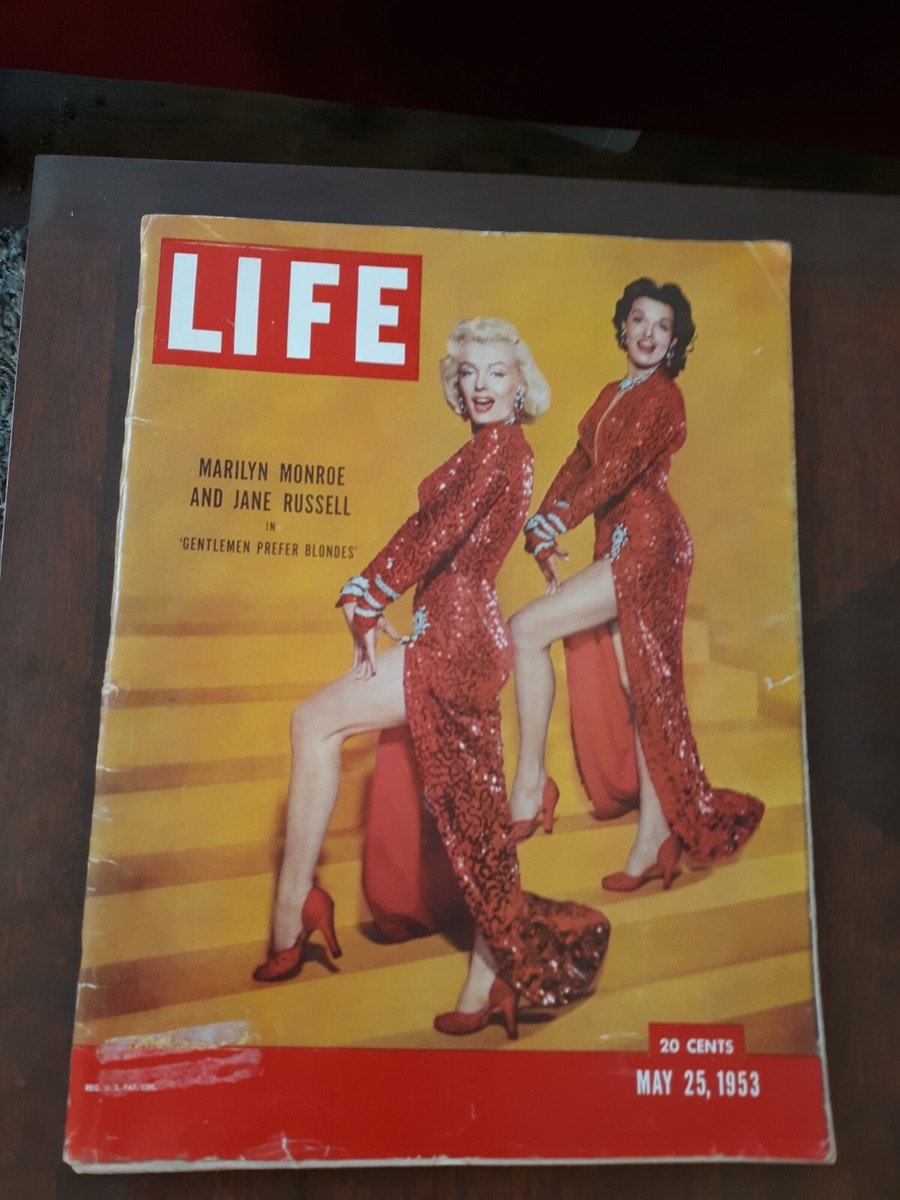 LIFE MAGAZINE-MARILYN MONROE & JANE RUSSELL COVER May 25 1953 | eBay