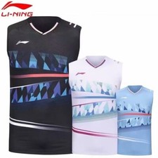 2024 New Li-Ning Men's Badminton sleeveless T-SHIRTS Tennis clothes Sports Tops