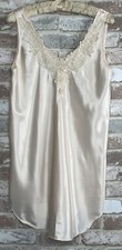 Vintage Private Luxuries Satin Shiny Slip Dress Bridal Nightgown Size L 90  s